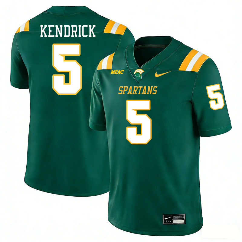 Norfolk State Spartans #5 DreSean Kendrick College Football Jerseys,Uniforms Stitched-Green